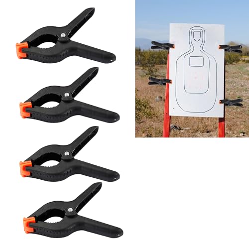 YIYIREA 4 Pack 8" Heavy Duty Spring Clamp for Self-Healing Infinity Target Spring Clamps for Gun Targets, Rubber Shooting Straps, Archery Target Shooting Range Accessories, Backdrop Background