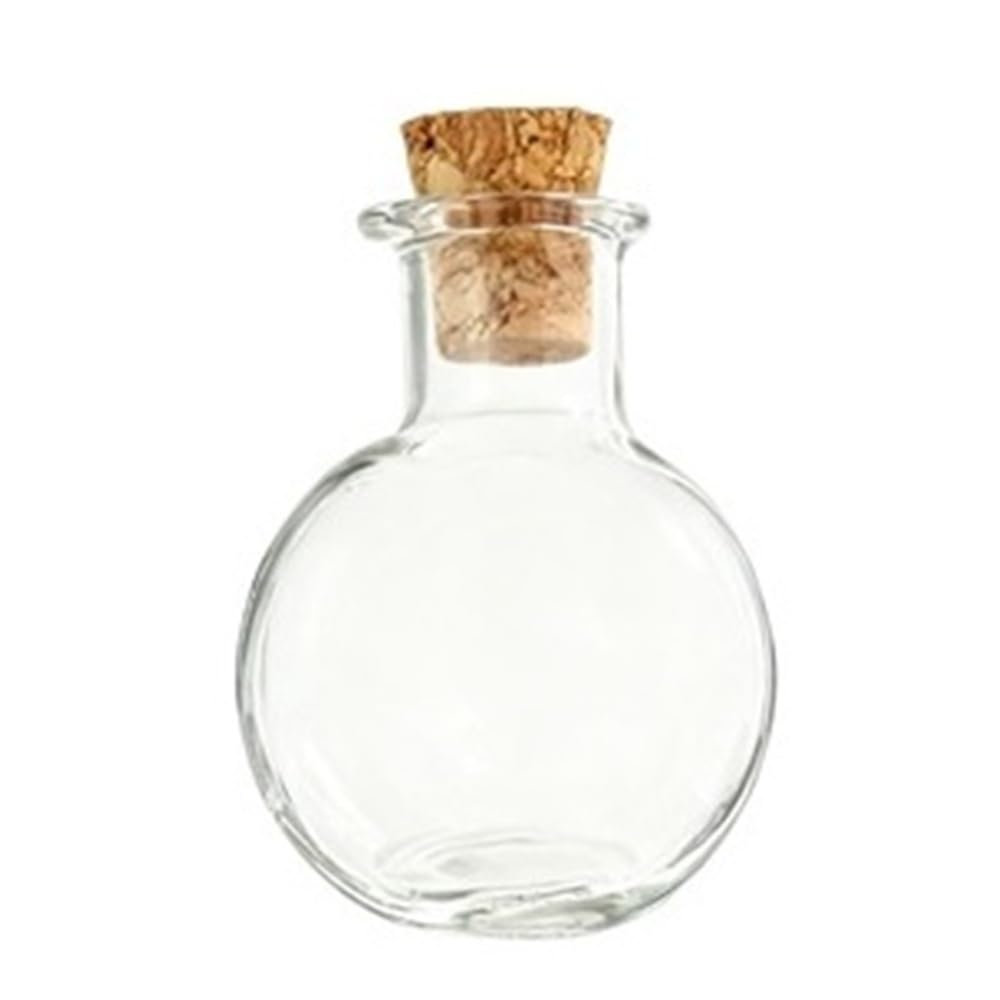 GOCENJIU Small Storage Vial 5pcs Small Vials Mini Glass Bottles for Home Decorations, Transparent Jars Containers with Cork Stopper