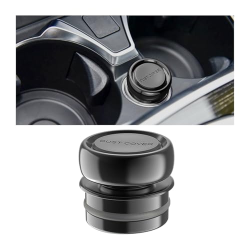 JNNJ Tapa Universal Impermeable para Encendedor de Cigarrillos del Coche - Cubierta Decorativa y Accesorio de Recambio (Negro)