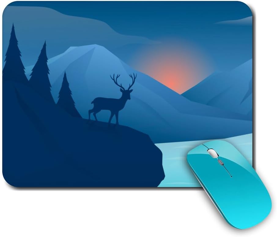 Rectangle Mouse Pad with Personalized Name and Text, White, 23x19 cm, Smooth Surface for Optical and Laser Mice/Printed Mousepad for Desktop and Laptop -D119