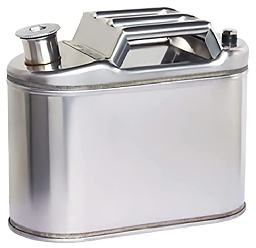 Edelstahl-Kanister, 5 l, 10 l, 15 l, 20 l, tragbarer Benzintank, auslaufsicherer Behälter für Motorrad, Rasenmäher, Camping, Notfall-Backup-Aufbewahrung