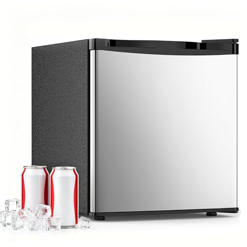 Image of Antarctic Star Compact Refrigerator,1.6 Cu.Ft Single Door Small Fridge,With Removable Glass Shelf and Adjustable Thermostat,for Dorm,Office,Apartment,SILVER