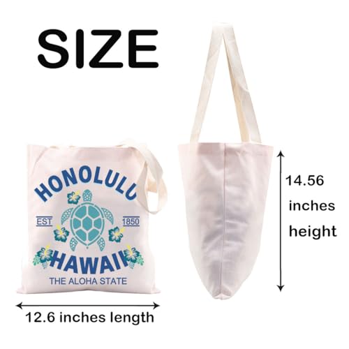 Bolso Tote Honolulu Hawaii Est 1850 Hibiscus Flower miniatura 3