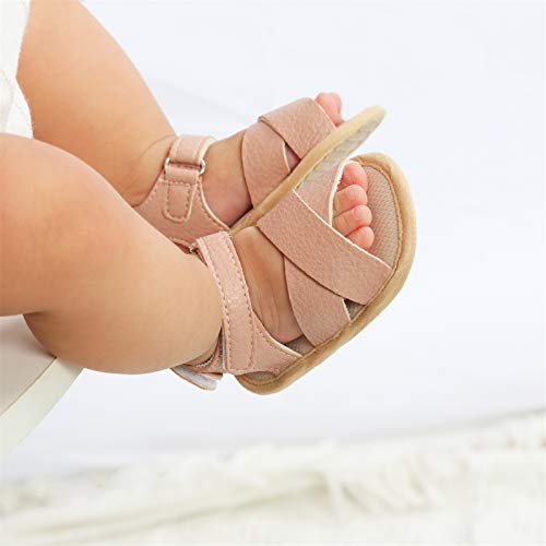 Image of RVROVIC Baby Boys Girls Sandals Premium Infant Summer Outdoor Shoes PU Lightweight Soft Anti-Slip Sole Toddler Prewalker
