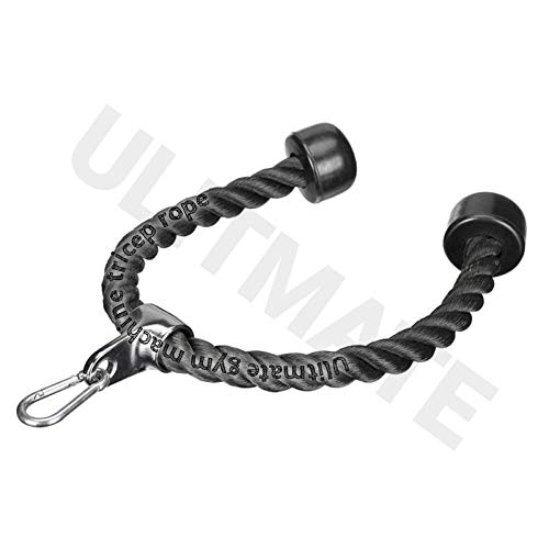 Timefit Tricep Rope 27 inches 2 Fitness Attachment Cable Machine Pulldown Heavy Duty Coated Nylon Rope with Solid Rubber Ends. (B07Y99B5GM) Amazon Price History, Amazon Price Tracker