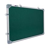 Eduway 2x3 Feet Notice Board/Pin Up Board/Bulletin Board/Display Board/Soft Board with High Resilience Foam Fabric for School, Office, Home with (20 Push-Up Pins), (Green- 89x59 Cms)