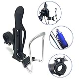 Adaptador giratorio de 360 grados: nuestro soporte para botellas de bicicleta está equipado con un adaptador que puede girar 360 grados y la abrazadera es ajustable. También disponemos de alfombrillas antideslizantes para hacer que la abrazadera sea más estable. El portabotellas se puede montar en manillares de bicicleta, asientos, tubos inferiores, horquillas, tubos delanteros y tubos delanteros de diferentes tamaños. También es adecuado para cochecitos, sillas de ruedas y andadores.