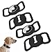 Vancle für AirTag Hundehalsband Halter, 4 Stück Air Tag Hund Hülle, wasserdichte Silikon Anhänger für Apple Airtags mit Hundeknochen-Hohlmuster, GPS Finder Schutzhüllen Zubehör für Hundehalsbändern