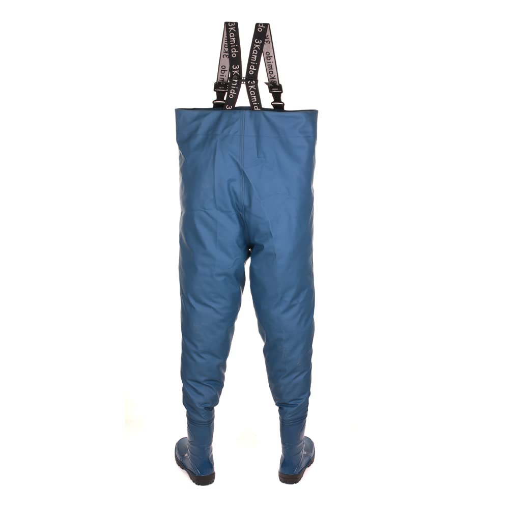 Wathose für Jugendliche, strapazierfähige Hosenträger, Trage- und Aufbewahrungstasche, Solider Sohle, Schwarz und Grün und Denim Blau, 36, 37, 38, 39, 40, 41, 42 EU, Junior Angeln Stiefel