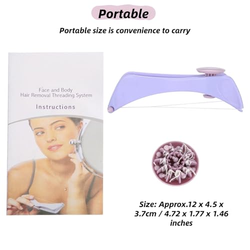 Image of Facial Hair Epilator for Women with Threading Removal Tool, Portable Size for Facial Neck Hair (Blister Packaging)
