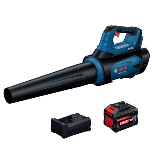 BOSCH GBL18V-450N18 18V Blower Kit 450 CFM Air Flow and 123 MPH Air Speed for (Includes: Blower 8Ah Battery Charger)