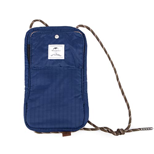 Azarxis Travel Passport Wallet Holder Neck Wallet Pouch Credit ID Card Document Organizer Bag Case Holster Waterproof Family Casual for Men Women Boys with Zipper (Navy Blue)