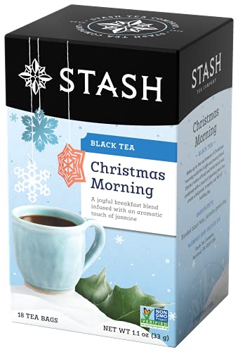 Image of Stash Christmas Morning Black Tea, Non-GMO, 18 Tea Bags (Pack of 6)