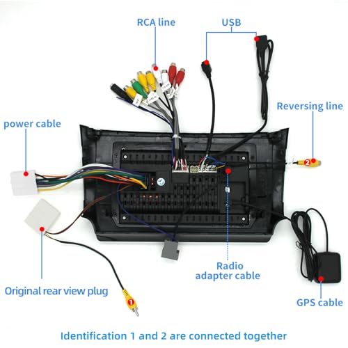 Android 14 Car Stereo Radio for Nissan Sentra 2007-2012, 4+64G Radio with Wireless CarPlay/Android Auto, 7" IPS HD Touch Screen Radio with WiFi/GPS/Bluetooth/Mirror Link/FM/USB/SWC/Backup Camera/Mic by YCBB - Used condition - Image 4