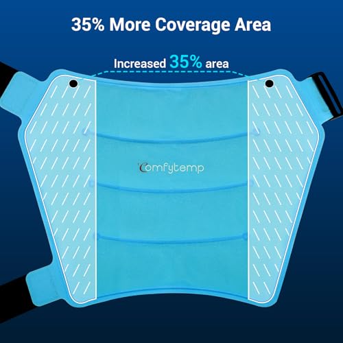 Image of Comfytemp Hip Ice Pack Wrap for Sciatica Pain Relief, Hip Replacement Kit After Surgery, Reusable Gel Ice Pack for Injuries, Hot Cold Compress Recovery Items, Fathers Day Dad Gifts for Men, Blue (S /M)
