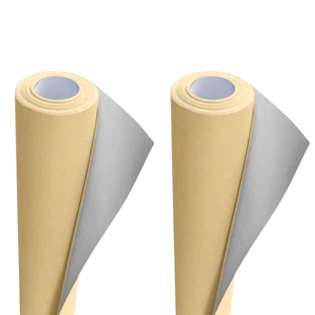 2 Rolls of Packing/Display Poster Paper Roll 3Ace Crafts – 10 m x 76 cm Ideal for Wrapping Wrap Birthday Gifts Drawing Table Runner Covering Parcel Backing School Board – Hessian Colour — image 1