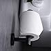 Hoooh Matte Black Toilet Paper Holder SUS304 Stainless Steel Bathroom Lavatory Paper Towel Dispenser Wall Mount, C100L12-BK