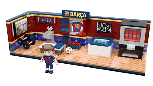 Neko Brands Licencia Oficial FC Barcelona Vestuario de los Jugadores 30 cm. Set de Construcción con 439 Piezas. Regalo para Niños y Niñas de 7 Años o Más.