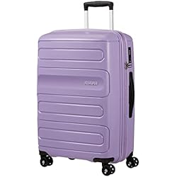 Maletas Tourister Carrefour American Tourister Sunside Spinner M - Maleta Extensible (67,5 cm, 72,5/83,5 L), Color Morado, Lavender Purple, M (67.5 cm - 72.5/83.5 L), Maletas y carros