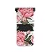 susiyo Black and White Stripes Peonies and Roses Glasses Case Portable Microfiber PU Leather Soft Sunglasses Bag Eyeglasses Pouch Holder Squeeze Top for Women Men