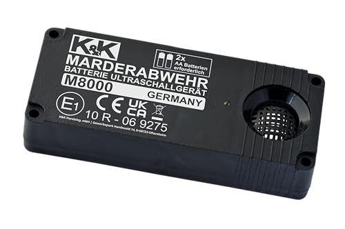 K&K M8000 - Das Mobile Marderabwehrgerät: Marderabwehr Ultraschall (autark) batteriebetrieben