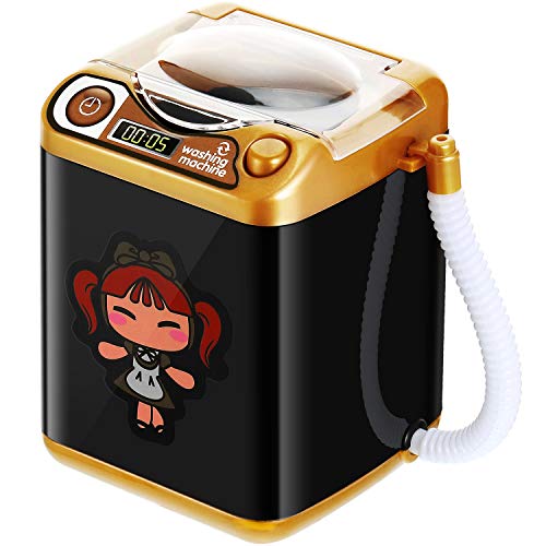 Makeup Brush Washing Machine Mini Makeup Brush Cleaner Sponge Cleaner Device Plastic Electric Automatic Washing Machine Toy for Girls Ladies Women