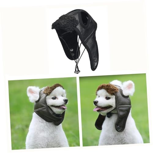 Sombrero de Piloto Creativo para Mascotas Mikikit Negro miniatura 6