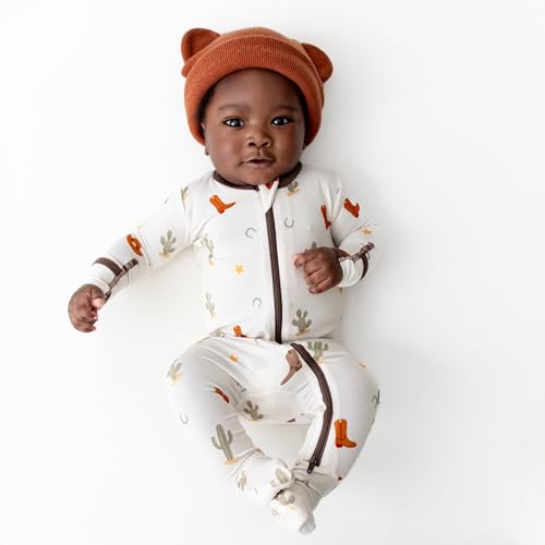 Image of Bamboo Little Soft Baby Footie Pajamas, Baby Clothes, Newborn Sleepers, 95% Viscose and 5% Spandex, 0-24 Months