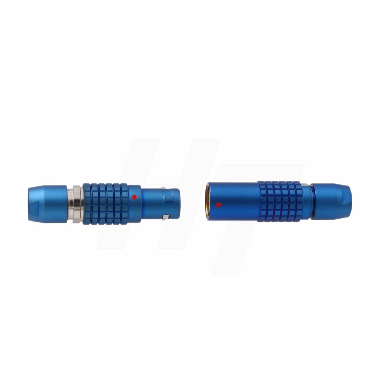 HangTon Blue 1B FGG PHG 304 - Conector macho hembra circular de 4 pines y enchufe de cable compatible con Lemo (4 pines, azul)