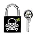 Master lock Skull Printed, Black, White and Green, 5mm
