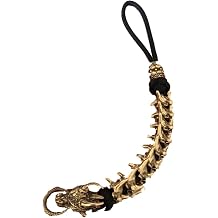 Brass Dragon DIY Keychain, Pure Handmade Bead Charms, Long Backbone, Perfect for Paracord Projects, Lanyard Bead, Gift