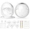 KISSBOBO K5 Tire lait Électrique, 4 Modes19 Niveaux, Tire Lait Electrique Main Libre, Convient à 99% des Mamans Allaitantes, Forte Succion de 320mmHg, Aide les Mamans à Obtenir(Blanc/2PCS)