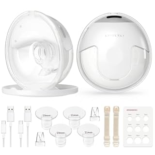 KISSBOBO K5 Tire lait Électrique, 4 Modes19 Niveaux, Tire Lait Electrique Main Libre, Convient à 99% des Mamans Allaitantes, Forte Succion de 320mmHg, Aide les Mamans à Obtenir(Blanc/2PCS)