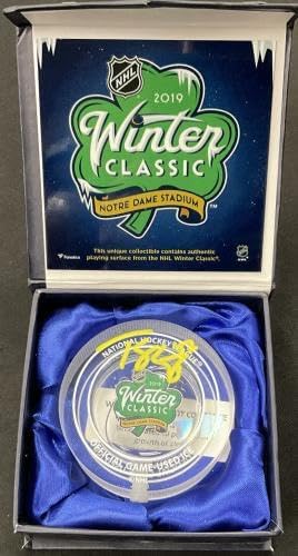 TOREY KRUG Signed Auto 2019 Winter Classic Game-Used Ice Puck FANATICS B267817 - Autographed Other Game Used NHL Items