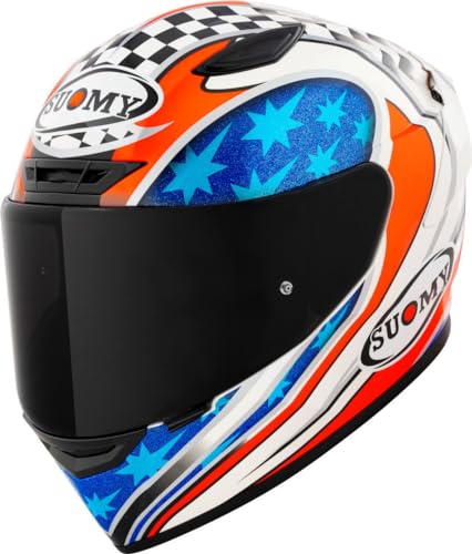 Suomy Track-1 Troy Bayliss Replica 2002 Casco Integrale (Bianco/Blu/Rosso), Taglia XL (61)