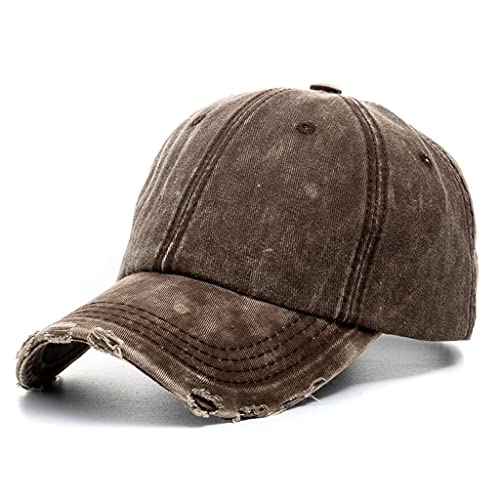Casquette en denim uni au fini délavé accessoire tendance décontracté