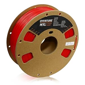 OVERTURE PETG Filament 1.75mm,3D Printer Filament PETG,1kg Spool (2.2lbs),Dimensional Accuracy +/-0.03mm,Fit Most FDM…