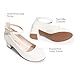 DREAM PAIRS Girls Dress Shoes Chunky High Heels Ankle Strap Party Wedding Princess Pump for Little Big Kid,Size 2 Little Kid,White,KKUMPU2502