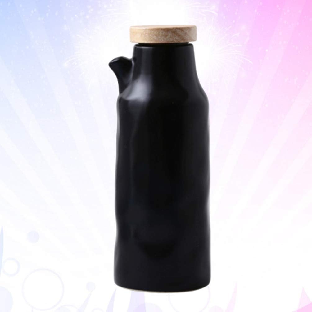 Oil and Vinegar Dispenser - 400ML Ceramic Cruet Bottle for Sauces and Spices - Ideal for Kitchen and Restaurant Use