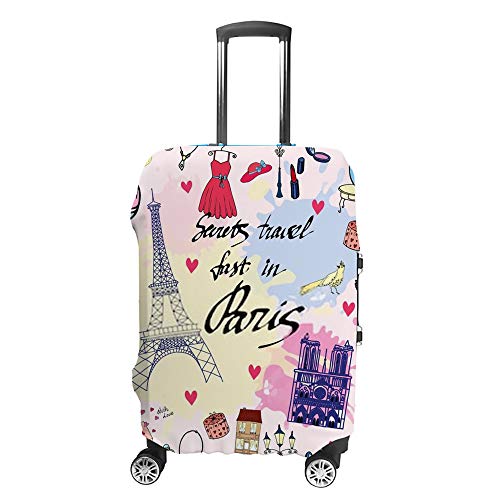 Housse de Protection pour Bagages au Style Parisien Chic en Gare