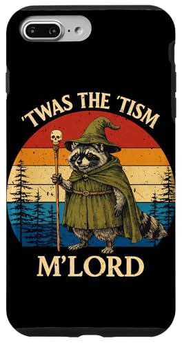 Carcasa para iPhone 7 Plus/8 Plus TWAS The Tism M Lord Raccoon, Divertido Humor Medieval Vintage