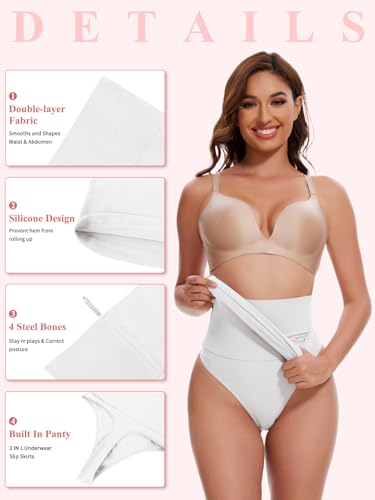 Image of JOYSHAPER Shapewear Slip for Under Dresses Half Slip Tummy Control Dress Skirt Slip Body Shaper