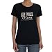 Women's Air force Mom with Heart Sparkling studs Black T-shirt