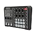 Diydeg External Live Sound Card, Professional Audio Mixer Voice Changer with 12 Step Electronic Tuning, Noise Reduction Plug And Play Mini Sound DJ Mixer Board for Live Streaming PC