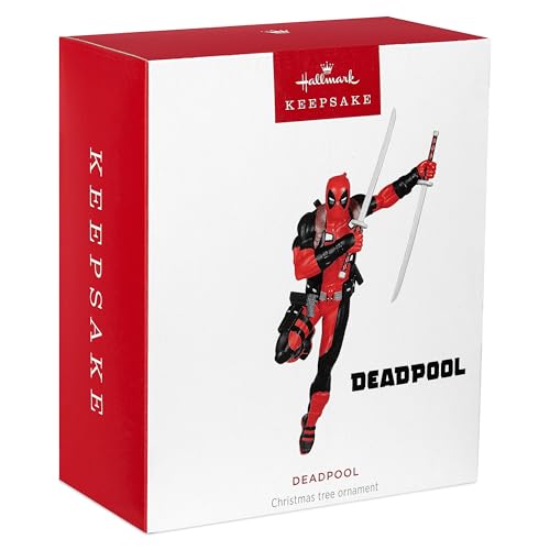 Image of Hallmark Keepsake Marvel Hanging Ornament - Deadpool with Katanas Design