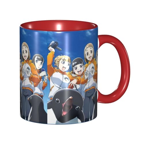 宇宙よりも遠い場所 セラミックマグカップ 食器 大容量コーヒーカップ 330ml 耐熱 おしゃれなマグカップ オフィスホーム用 プレゼントに最適 再利用可能 ギフト 男女兼用 Red