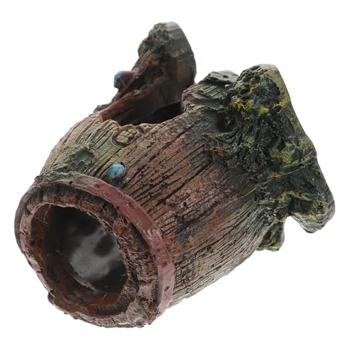 UPKOCH Decoración De Pecera con Forma De Camarón Cueva para Peces Escondite Adorno para Pecera Gran Refugio Decoración De Cueva para Acuario Barril Cueva para Reptiles Accesorios