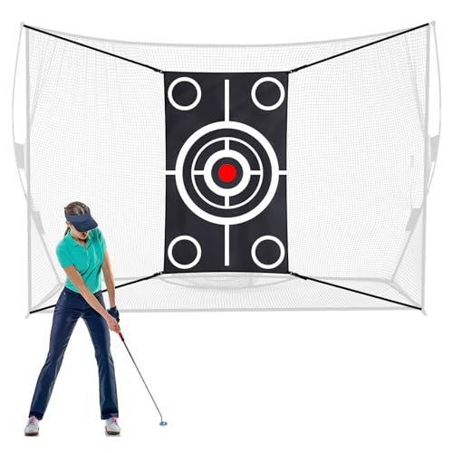Halloscume Golf Target Cloth for Net Replacement Golf Hitting Net Target with 4 Straps for Practice Training Aids Indoor Outdoor Use(3 x 5 ft)