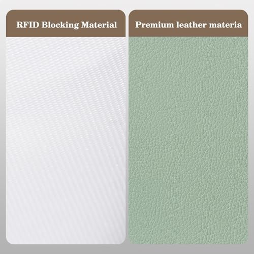 CoBak Passport Holder Cover with Safe Zipper Closure, Premium Passport Wallet for Travel, Cute RFID Blocking Card Case, Waterproof Travel Accessories for Women, Agave Green4