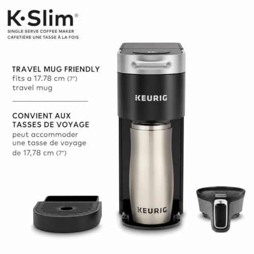 Image of ZASTION Keurig K-Slim Single Serve K-Cup Pod Coffee Maker, Featuring Simple Push Button Controls And Energy Efficient, Black